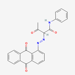 molecular formula C24H17N3O4 B13791013 Butanamide, 2-((9,10-dihydro-9,10-dioxo-1-anthracenyl)azo)-3-oxo-N-phenyl- CAS No. 64611-93-4