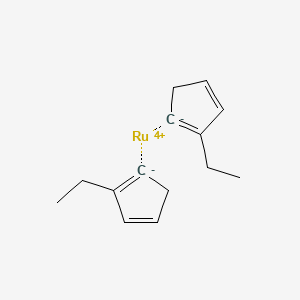 molecular formula C14H18Ru+2 B13791031 2-Ethylcyclopenta-1,3-diene;ruthenium(4+) 