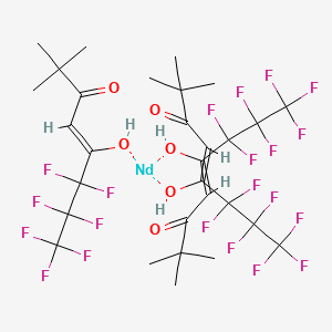 molecular formula C30H33F21NdO6 B13791060 6,6,7,7,8,8,8-Heptafluoro-2,2-dimethyl-octane-3,5-dione; neodymium 