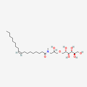 molecular formula C28H55NO8 B13791090 1-O-[2-Hydroxy-3-[methyloleoylamino]propyl]-D-glucitol CAS No. 94386-52-4