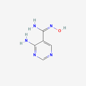 molecular formula C5H7N5O B13791099 5-Pyrimidinecarboximidamide,4-amino-n-hydroxy- 