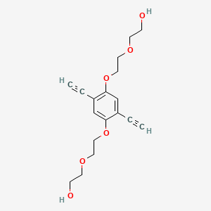 molecular formula C18H22O6 B13791120 2,2'-((((2,5-Diethynyl-1,4-phenylene)bis(oxy))bis(ethane-2,1-diyl))bis(oxy))bis(ethan-1-ol) 