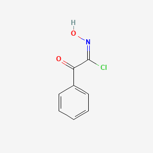 molecular formula C8H6ClNO2 B13791144 (1E)-N-hydroxy-2-oxo-2-phenylethanimidoyl chloride 