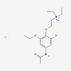 molecular formula C16H26BrClN2O3 B13791152 3-Bromo-4-(2-(diethylamino)ethoxy)-5-ethoxyacetanilide hydrochloride CAS No. 97646-41-8