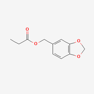 molecular formula C11H12O4 B13791153 Benzo-1,3-dioxole-5-methanol propanoate CAS No. 6890-26-2
