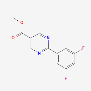 molecular formula C12H8F2N2O2 B13791217 2-(3,5-Diluorophenyl)pyrimidine-5-carboxylic acid methyl ester 