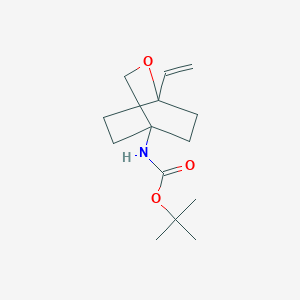molecular formula C14H23NO3 B1379123 tert-Butyl (1-vinyl-2-oxabicyclo[2.2.2]octan-4-yl)carbamate CAS No. 1416374-98-5