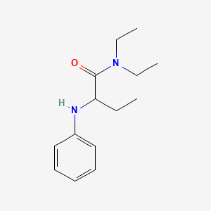 molecular formula C14H22N2O B13791232 2-Anilino-N,N-diethylbutyramide CAS No. 92492-94-9