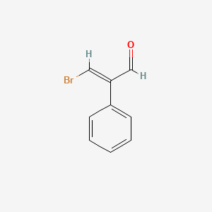 molecular formula C9H7BrO B13791238 beta-Bromo-atropaldehyde CAS No. 92707-27-2