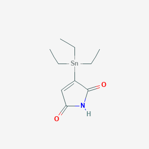 molecular formula C10H17NO2Sn B13791251 3-Triethylstannylpyrrole-2,5-dione 