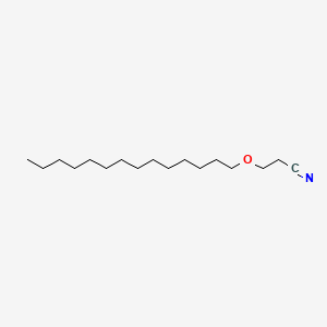 molecular formula C17H33NO B13791356 Propanenitrile, 3-(tetradecyloxy)- CAS No. 68527-83-3