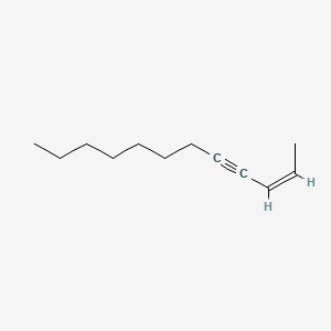 molecular formula C12H20 B13791449 2-Dodecen-4-yne, (Z)- CAS No. 74744-37-9