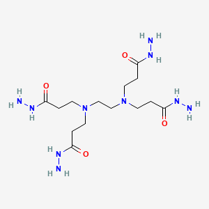 molecular formula C14H32N10O4 B13791455 N,N,N',N'-Tetrakis(3-hydrazino-3-oxopropyl)ethylenediamine CAS No. 91933-32-3