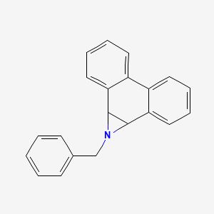 molecular formula C21H17N B13791474 1a,9b-Dihydro-1-(phenylmethyl)-1H-phenanthro(9,10-b)azirine CAS No. 64188-64-3