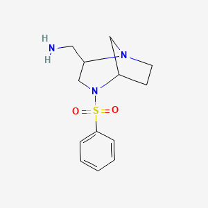 [4-(Benzenesulfonyl)-1,4-diazabicyclo[3.2.1]octan-2-yl]methanamine