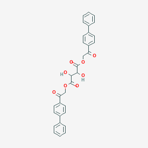 molecular formula C32H26O8 B13791579 Bis[2-([1,1'-biphenyl]-4-yl)-2-oxoethyl] 2,3-dihydroxybutanedioate CAS No. 7497-84-9