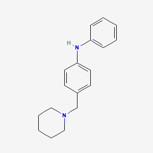 molecular formula C18H22N2 B13791580 1-(p-Anilinobenzyl)piperidine CAS No. 64097-52-5