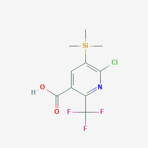 6-Chloro-2-(trifluoromethyl)-5-(trimethylsilyl)pyridine-3-carboxylic acid