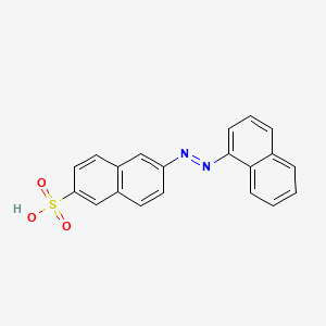 molecular formula C20H14N2O3S B13791675 6-(1-Naphthylazo)naphthalene-2-sulphonic acid CAS No. 83006-50-2