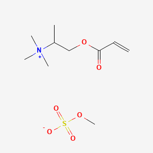molecular formula C10H21NO6S B13791682 Trimethyl(1-methyl-2-((1-oxoallyl)oxy)ethyl)ammonium methyl sulphate CAS No. 93941-88-9