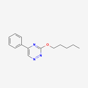 molecular formula C14H17N3O B13791708 as-Triazine, 3-(pentyloxy)-5-phenyl- CAS No. 69466-98-4