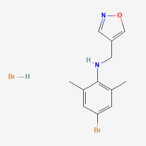 4-bromo-2,6-dimethyl-N-(1,2-oxazol-4-ylmethyl)aniline hydrobromide
