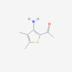 molecular formula C8H11NOS B13791740 Ethanone, 1-(3-amino-4,5-dimethyl-2-thienyl)- CAS No. 87676-06-0