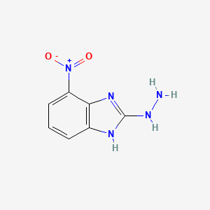 molecular formula C7H7N5O2 B13791762 2-Hydrazono-4-nitro-2,3-dihydro-1H-benzo[d]imidazole 
