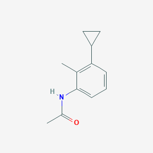 molecular formula C12H15NO B13791812 Acetamide,N-(3-cyclopropyl-2-methylphenyl)- 