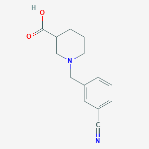 molecular formula C14H16N2O2 B13791821 1-(3-Cyanobenzyl)piperidine-3-carboxylic acid 