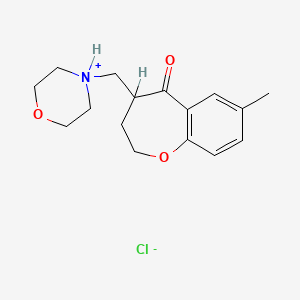 molecular formula C16H22ClNO3 B13791858 1-Benzoxepin-5(2H)-one, 3,4-dihydro-7-methyl-4-(morpholinomethyl)-, hydrochloride CAS No. 96401-69-3