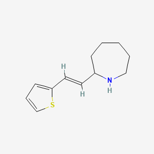 molecular formula C12H17NS B1379186 2-[2-(Thiophen-2-yl)ethenyl]azepane CAS No. 1461726-86-2
