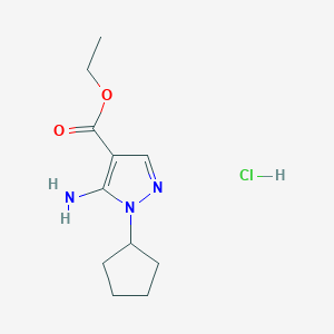 ethyl 5-amino-1-cyclopentyl-1H-pyrazole-4-carboxylate hydrochloride
