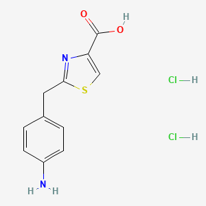 2-[(4-Aminophenyl)methyl]-1,3-thiazole-4-carboxylic acid dihydrochloride