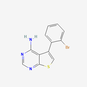 molecular formula C12H8BrN3S B13791906 5-(2-Bromophenyl)thieno[2,3-d]pyrimidin-4-amine CAS No. 885269-55-6