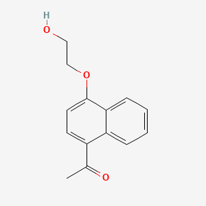 molecular formula C14H14O3 B13791937 1'-Acetonaphthone, 4'-(2-hydroxyethoxy)- CAS No. 7770-79-8