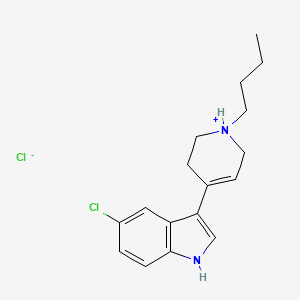 molecular formula C17H22Cl2N2 B13791946 3-(1-Butyl-1,2,3,6-tetrahydro-4-pyridinyl)-5-chloro-1H-indole hydrochloride CAS No. 79931-43-4