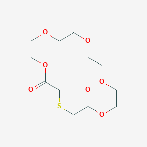 molecular formula C12H20O7S B13791952 1,4,7,10,13-Pentaoxa-16-thiacyclooctadecane-14,18-dione CAS No. 63689-64-5