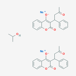 molecular formula C41H38Na2O9 B13792029 Warfarin sodium clathrate 