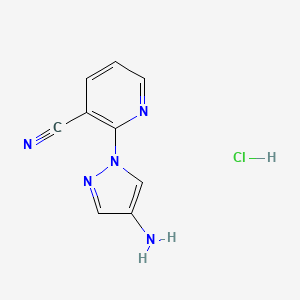 2-(4-amino-1H-pyrazol-1-yl)pyridine-3-carbonitrile hydrochloride