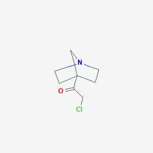molecular formula C8H12ClNO B13792049 1-(1-Azabicyclo[2.2.1]heptan-4-yl)-2-chloroethanone 
