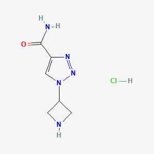 1-(azetidin-3-yl)-1H-1,2,3-triazole-4-carboxamide hydrochloride