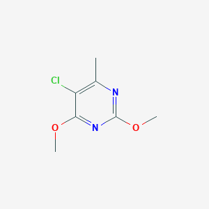 molecular formula C7H9ClN2O2 B13792067 5-Chloro-2,4-dimethoxy-6-methylpyrimidine 