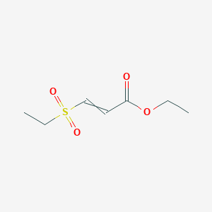 molecular formula C7H12O4S B13792118 Ethyl 3-ethylsulfonylprop-2-enoate 