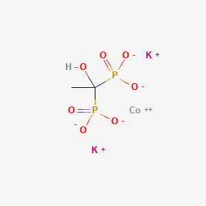 molecular formula C2H4CoK2O7P2 B13792169 dipotassium;cobalt(2+);1,1-diphosphonatoethanol CAS No. 69140-59-6