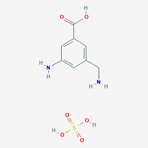 molecular formula C8H12N2O6S B13792192 3-Aminomethyl-5-aminobenzoic acid CAS No. 25026-14-6