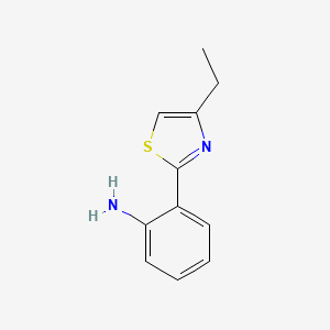 molecular formula C11H12N2S B13792221 2-(4-Ethylthiazol-2-yl)aniline CAS No. 658076-26-7