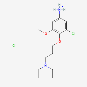molecular formula C14H24Cl2N2O2 B13792222 5-Chloro-4-(3-(diethylamino)propoxy)-m-anisidine hydrochloride CAS No. 98656-57-6