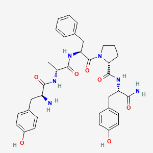 molecular formula C35H42N6O7 B13792223 H-Tyr-D-Ala-Phe-D-Pro-Tyr-NH2 