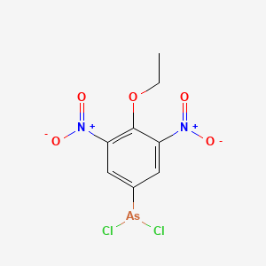 molecular formula C8H7AsCl2N2O5 B13792226 Arsine, dichloro(4-ethoxy-3,5-dinitrophenyl)- CAS No. 64049-19-0
